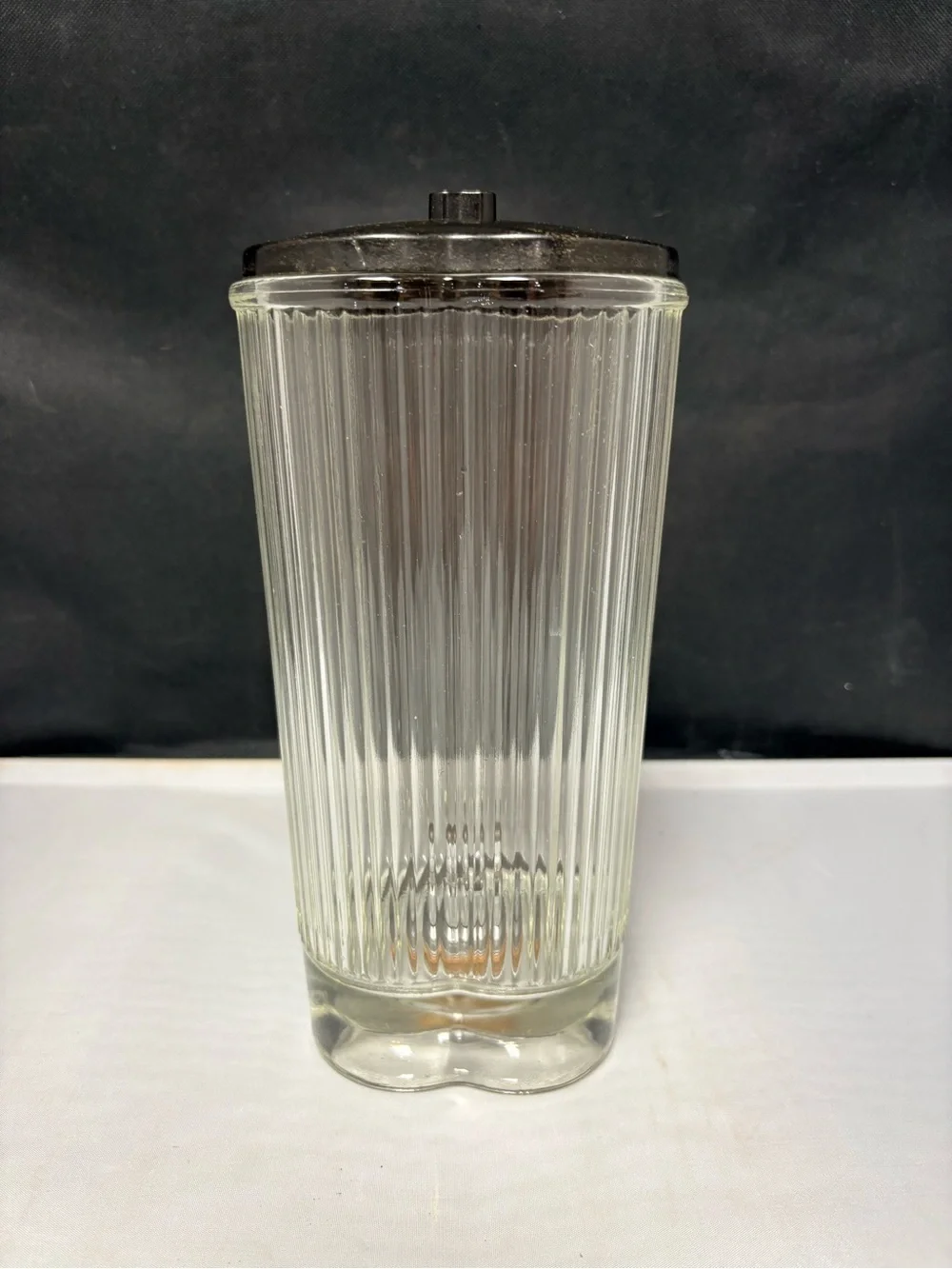 VINTAGE WARING CLOVER LEAF RIBBED PYREX GLASS BLENDER PITCHER W/LID NO CHIPS